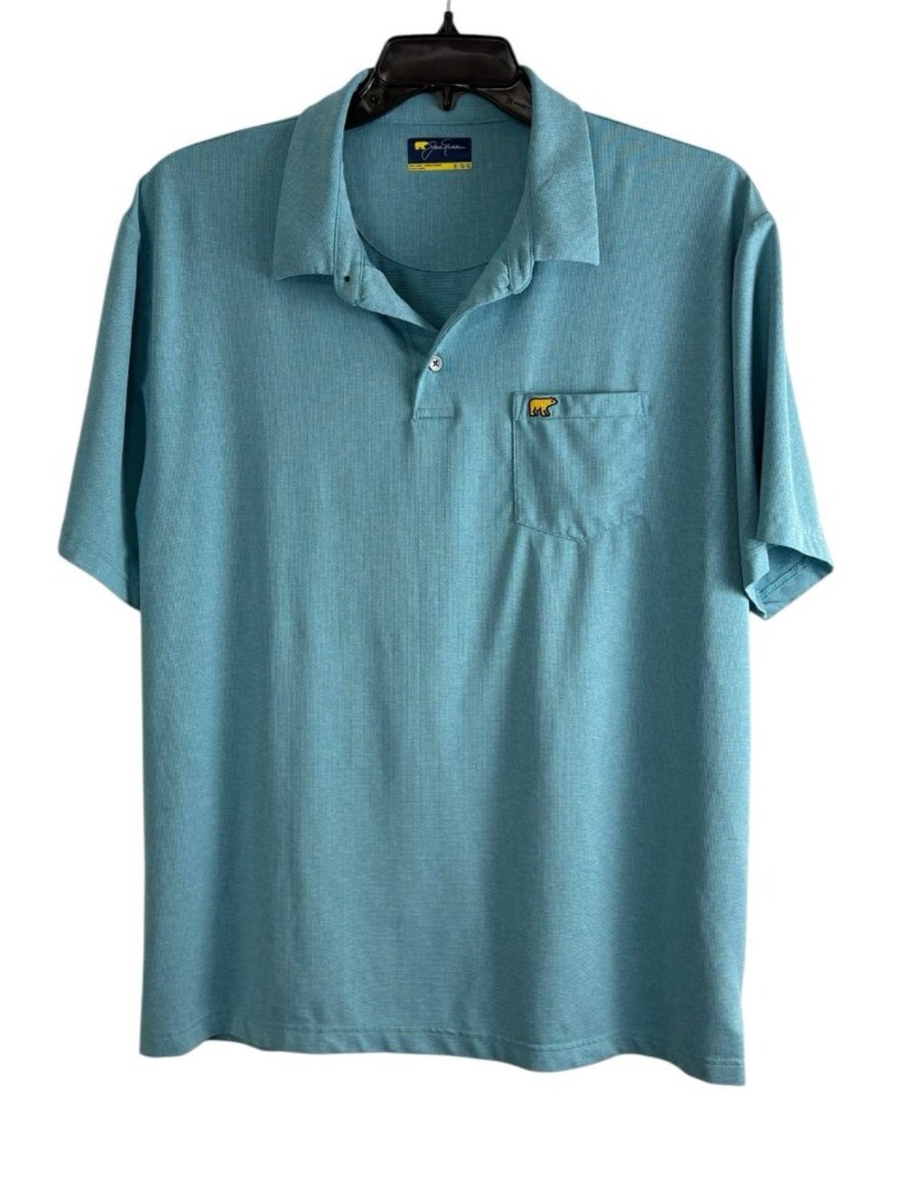 Jack Nicklaus Mens Polo Shirt Size XL Short Sleeve Golfing Pockets Blue Casual